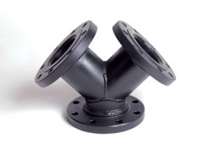 Water Drainage System Flanged Steel Pipe Fittings Y Pipe Fitting Powder Coating